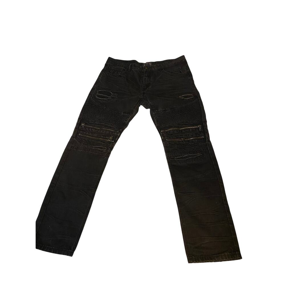 Smoke Rise Mens Black Skinny Jeans size 40/32